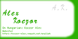 alex koczor business card